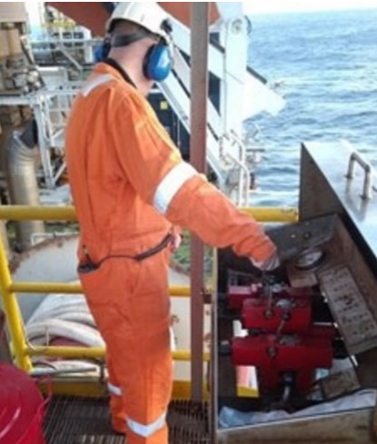 Crane operator operating the winch