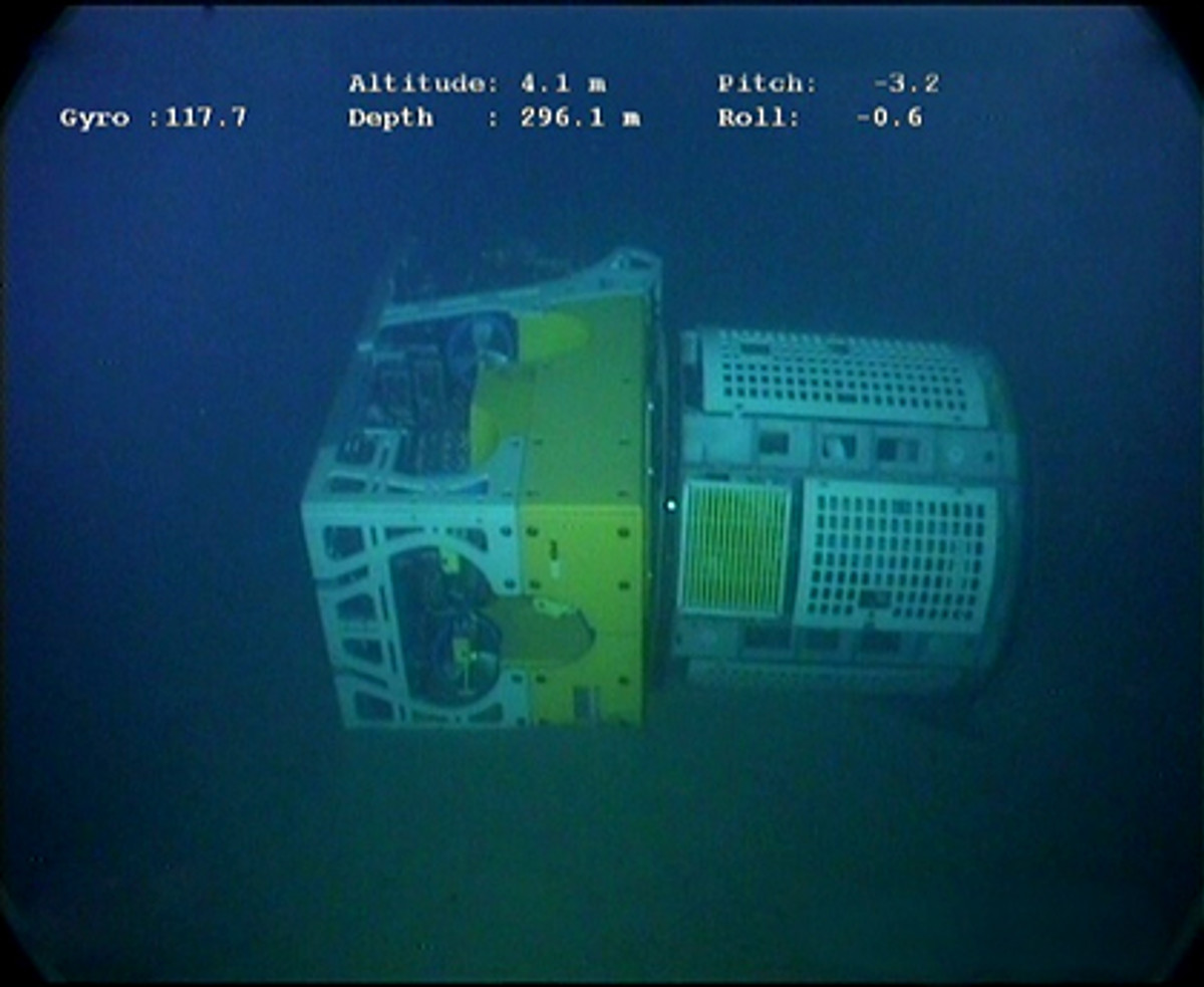 IMCA SF: Loss of ROV after umbilical termination failure and damage to ROV during recovery  Image2 (2) ROV on the seabed